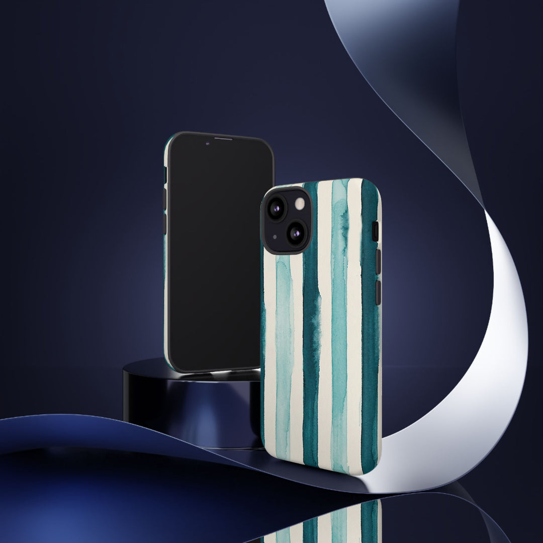 Tough Cute Green Stripes Phone Case, for IPhone 17 Pro Max | Iphone 17 Air, Iphone 16, IPhone 15, 14 13 12, Samsung Galaxy S26, S25, S24, S23