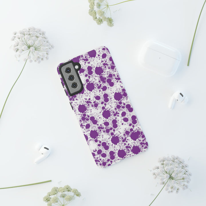 Cool Phone Case | Aesthetic Phone Case | Paint Splash Purple | For Samsung Galaxy S23, S22, S21, S20 | Luxury Double Layer | Cute - Studio40ParkLane