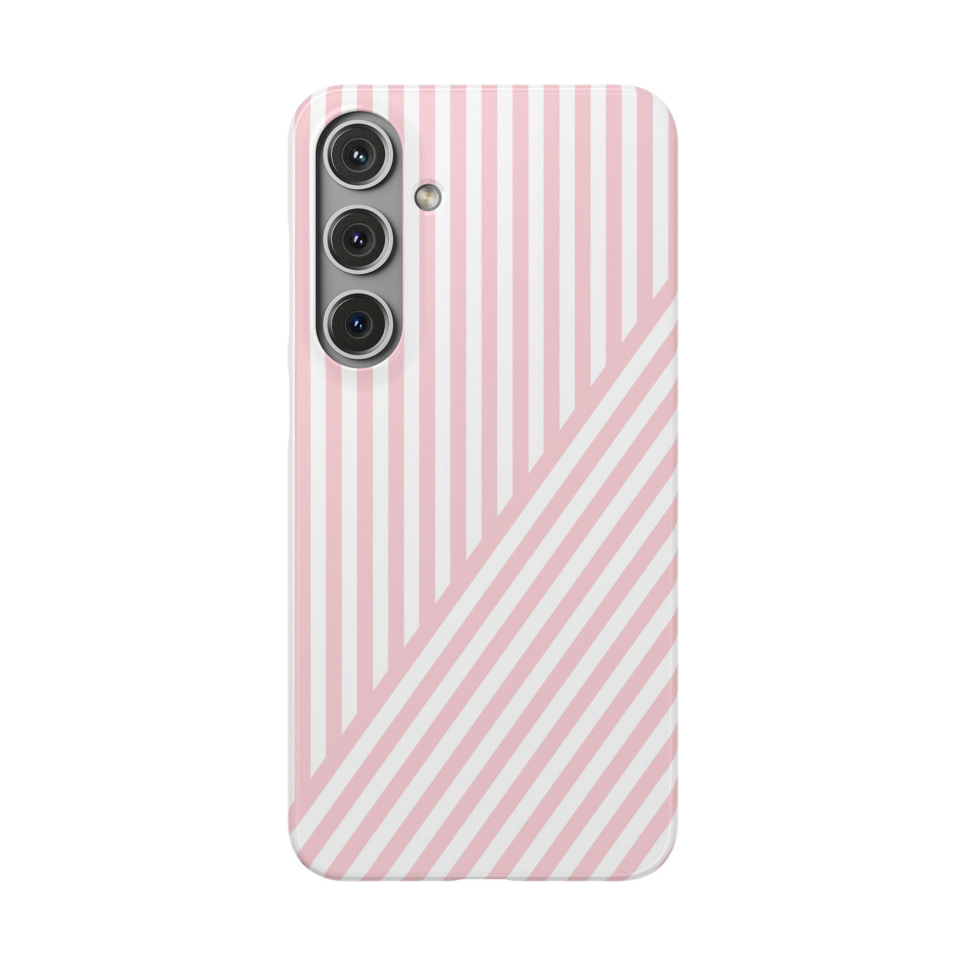 Aesthetic Sweet Pink Stripes Cute Phone Case Sleek Snap - For iPhone 17 Pro Max iPhone 16 Pro iPhone 15 Iphone 14 Plus 13 Pro 12 11 10 Gift