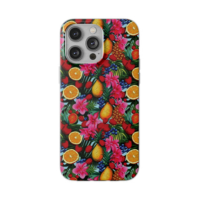 Cute Flexi Phone Cases, For Iphones and Samsung Galaxy Phones, Summer Mixed Fruit, Galaxy S23 Phone Case, Samsung S22 Case, Samsung S21, Iphone 15, Iphone 14, Iphone 13