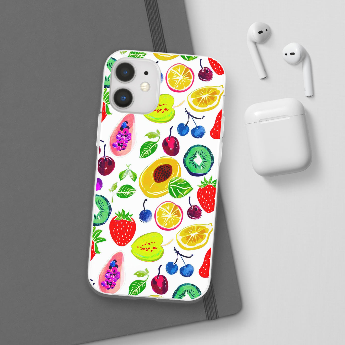 Cute Flexi Phone Cases, Summer Fruit Mix, Compatible with Samsung Galaxy S23, Samsung S22, Samsung S21, Samsung S20, Galaxy S20 Ultra