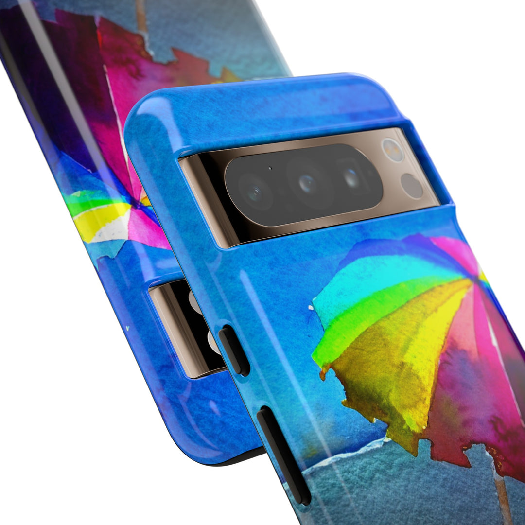 Cute Samsung Case | Cool Iphone Case | Summer Colorful Beach Parasol, Samsung S24, S23, S22, S21, IPhone 15 Case | Iphone 14 Case, Iphone 13 Case - Studio40ParkLane
