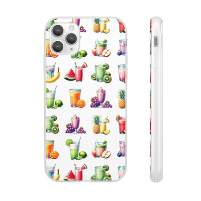 Cute Flexi Phone Cases, For Iphones and Samsung Galaxy Phones, Tropical Summer Fruit Cocktails, Galaxy S23 Phone Case, Samsung S22 Case, Samsung S21, Iphone 15, Iphone 14, Iphone 13