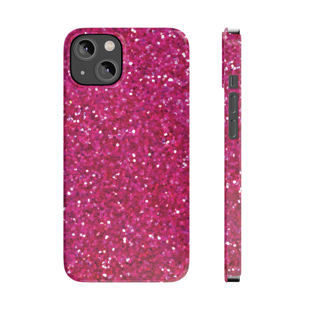 Slim Muted Pink Faux Play on Glitter Effect Cute Phone Cases for Iphone 16 Pro Max | iPhone 15 Case | iPhone 15 Pro Max Case, Iphone 14, Iphone 14 Pro Max, Iphone 13 12 11 8 7 - Studio40ParkLane