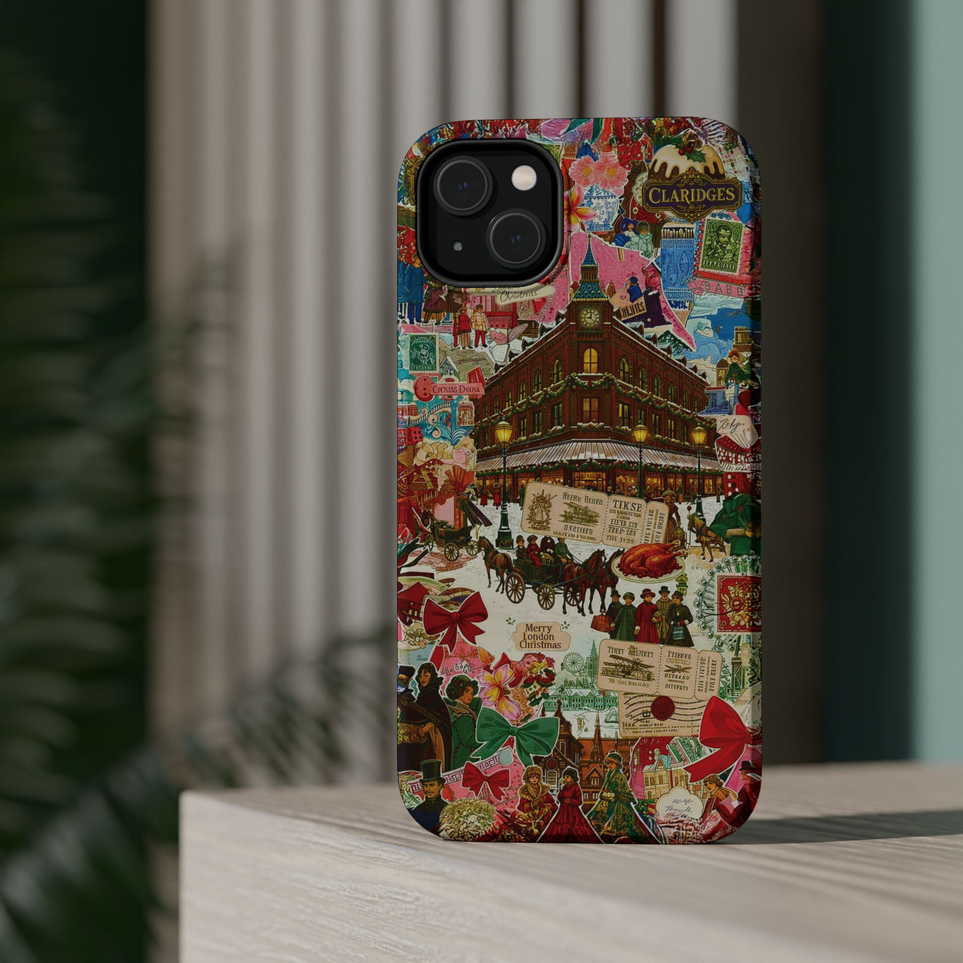 Aesthetic Tough Magsafe London Coquette Collage Phone Case - For iPhone 17 Pro Max iPhone 16 Pro iPhone 15 Iphone 14 Plus 13 Pro 12 11 10 - Studio40ParkLane