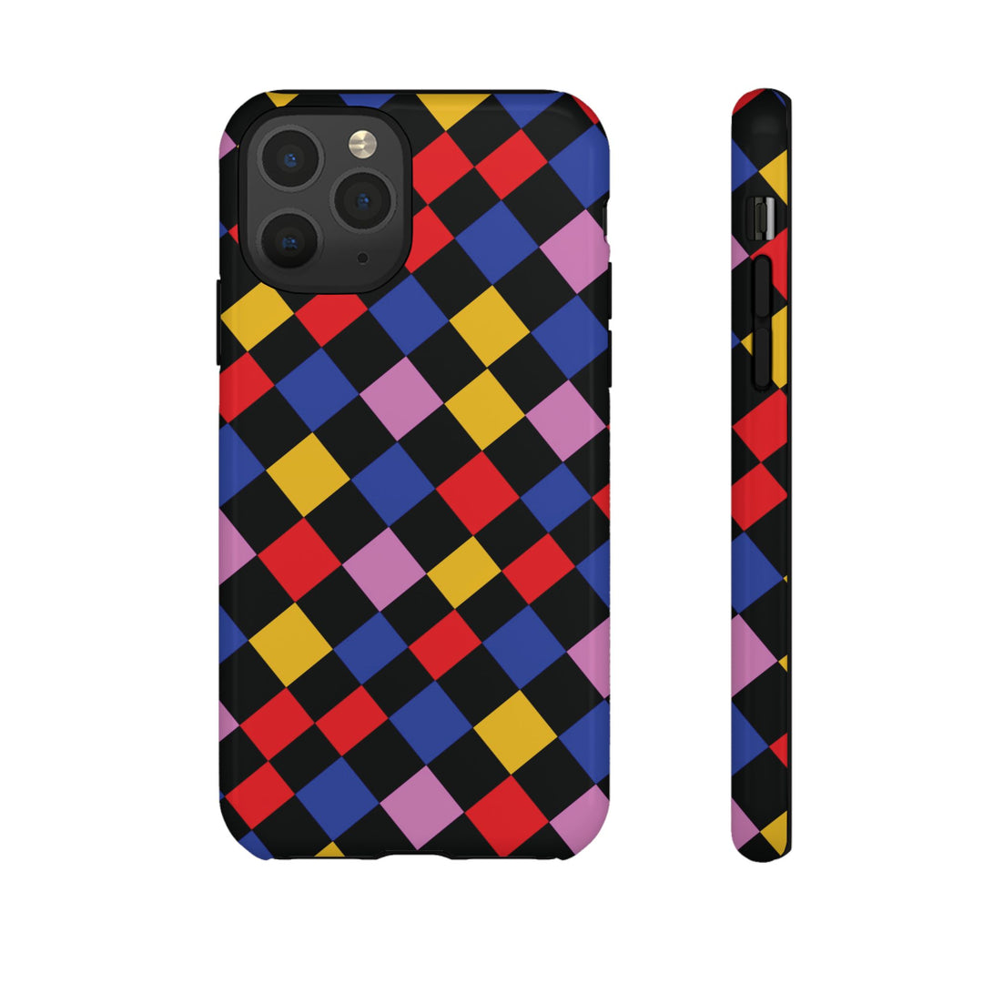 Aesthetic Tough Colorful Checkerboard Phone Case Premium - For iPhone 17 Pro Max iPhone 16 Pro iPhone 15 Iphone 14 Plus 13 Pro 12 11 10 XR - Studio40ParkLane