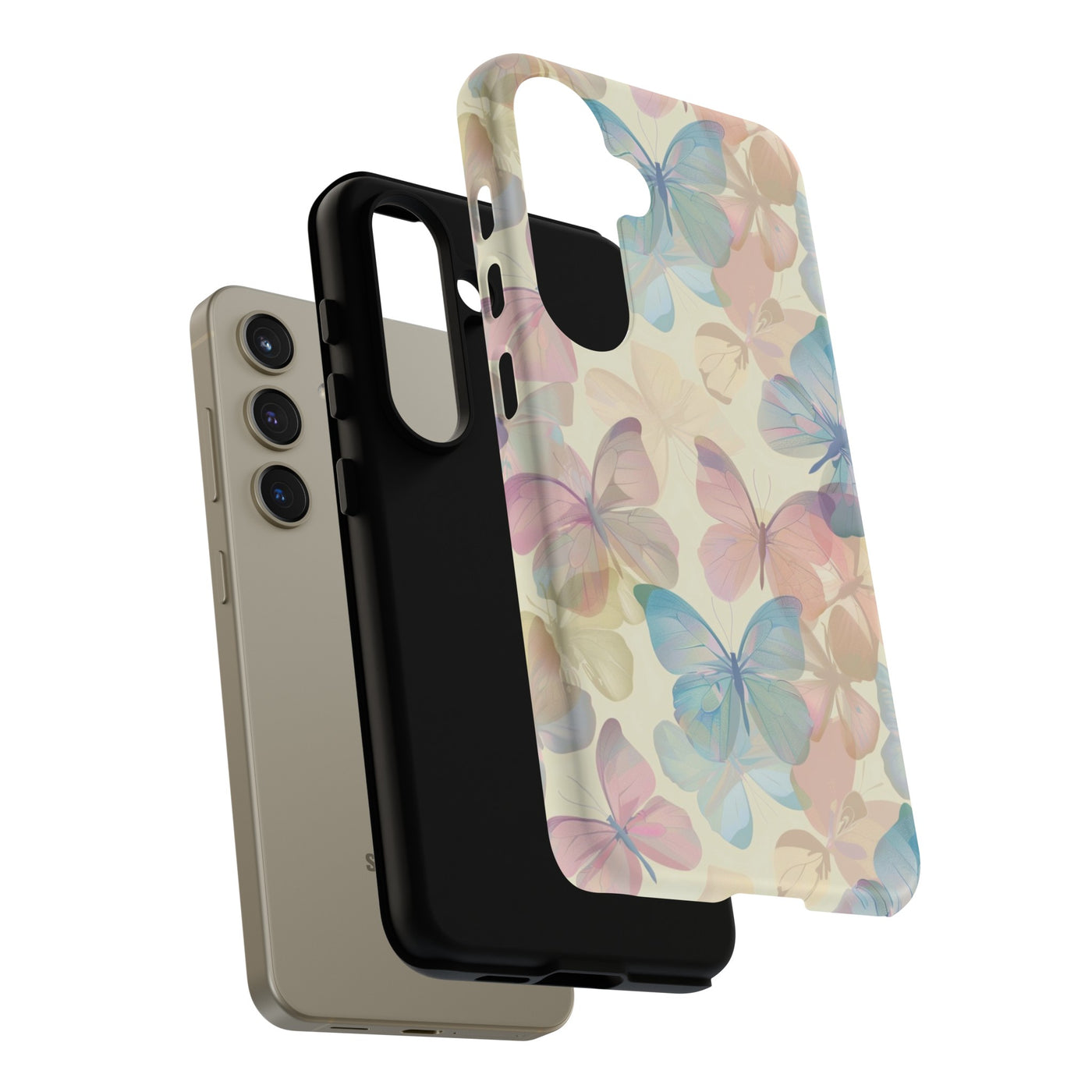 Cute Samsung Case | Cool Iphone Case | Summer Pastel Butterflies, Samsung S24, S23, S22, S21, IPhone 15 Case | Iphone 14 Case, Iphone 13 Case