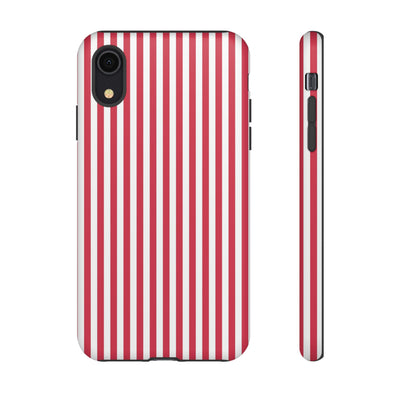 Tough Premium Winterberry Stripes Phone Case Gift for Her - For Apple iPhone 16 Pro Max 16e iPhone 15 Pro iPhone Iphone 14 Plus 13 Pro 12 SE XR - Studio40ParkLane