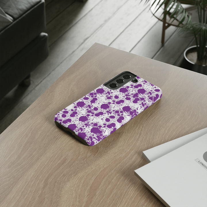 Cool Phone Case | Aesthetic Phone Case | Paint Splash Purple | For Samsung Galaxy S23, S22, S21, S20 | Luxury Double Layer | Cute - Studio40ParkLane