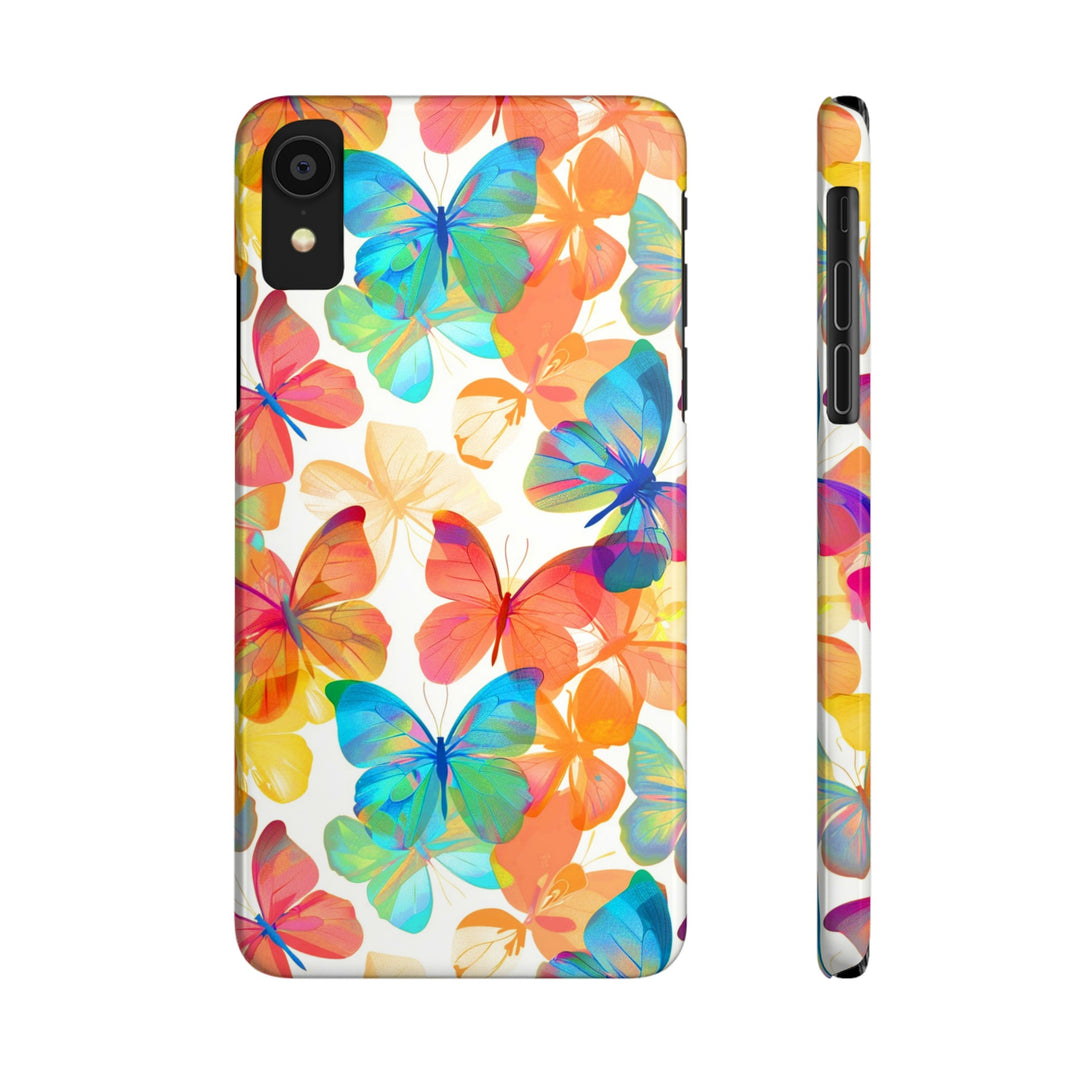Slim Cute Phone Cases for Iphone - | iPhone 15 Case | iPhone 15 Pro Max Case, Iphone 14 Case, Iphone 14 Pro Max, Iphone 13, Summer Bright Butterflies - Studio40ParkLane