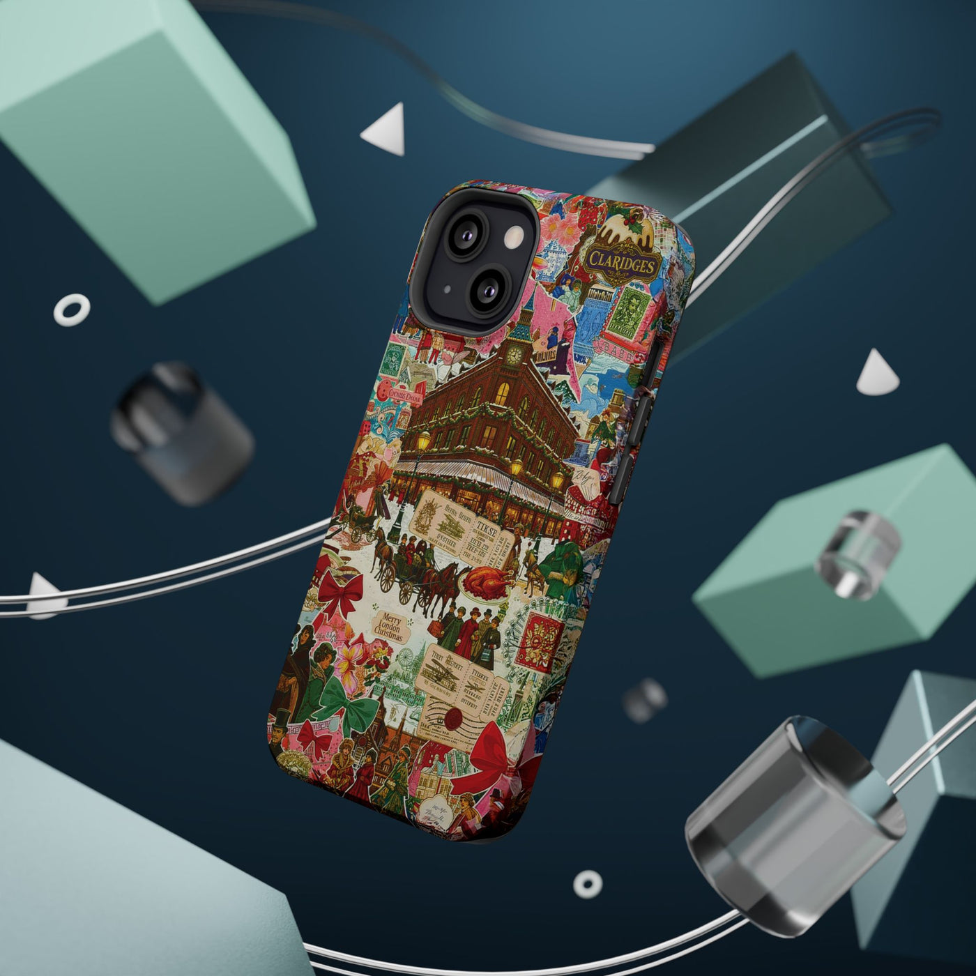 Aesthetic Tough Magsafe London Coquette Collage Phone Case - For iPhone 17 Pro Max iPhone 16 Pro iPhone 15 Iphone 14 Plus 13 Pro 12 11 10 - Studio40ParkLane