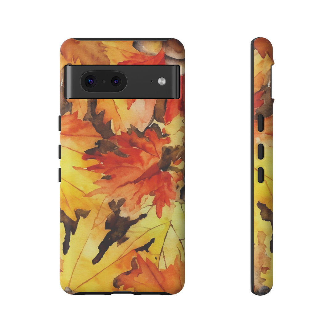 Impact Resistant, Fall Leaves, Cute Phone Cases for Samsung S24, S23, S22, S21, IPhone 15 pro Iphone 14 pro Iphone 13 IPhone 12 Iphone 11 - Studio40ParkLane