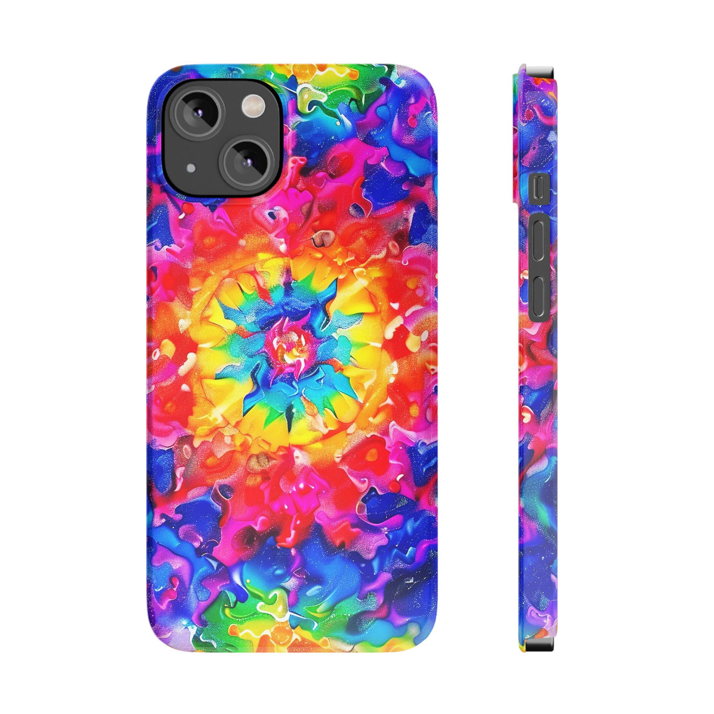 Tie Dye Faux Glitter Gift for Her Cute Phone Cases for Iphone 16 Pro Max | iPhone 15 Case | iPhone 15 Pro Max Case, Iphone 14, Iphone 14 Pro Max, Iphone 13 12 11 8 7