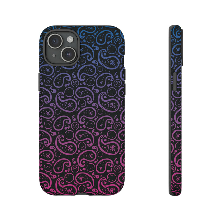 Cute IPhone Case | iPhone 15 Case | iPhone 15 Pro Max Case, Iphone 14 Case, Iphone 14 Pro Max Case IPhone Case for Art Lovers, Paisley Blue Pink - Studio40ParkLane