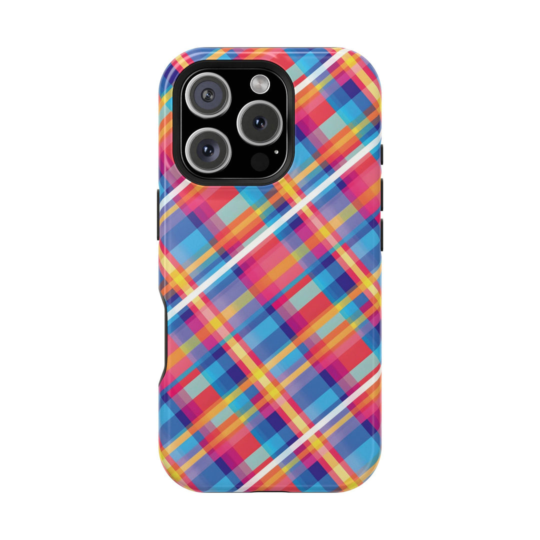 Checkered Plaid Magsafe Gift for Her Cute Phone Case for Iphone, | iPhone 16 | iPhone 15 Pro Max, Iphone 14 Pro Max, 13 12 11 10 9 8 7 - Studio40ParkLane