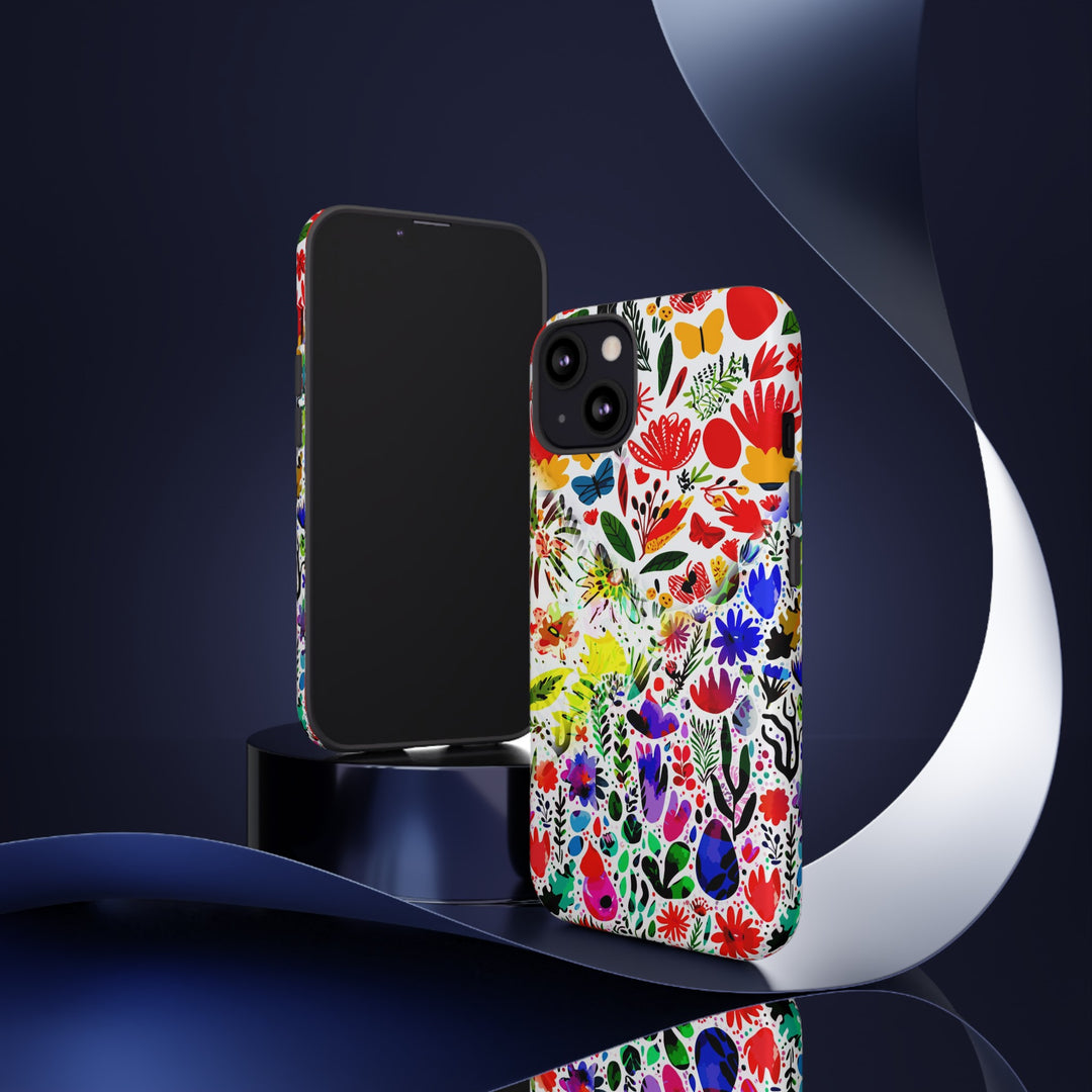 Impact Resistant, Colored Flowers, Cute Phone Cases for Samsung S24, S23, S22, S21, IPhone 15 pro Iphone 14 pro Iphone 13 IPhone 12 Iphone 11 - Studio40ParkLane