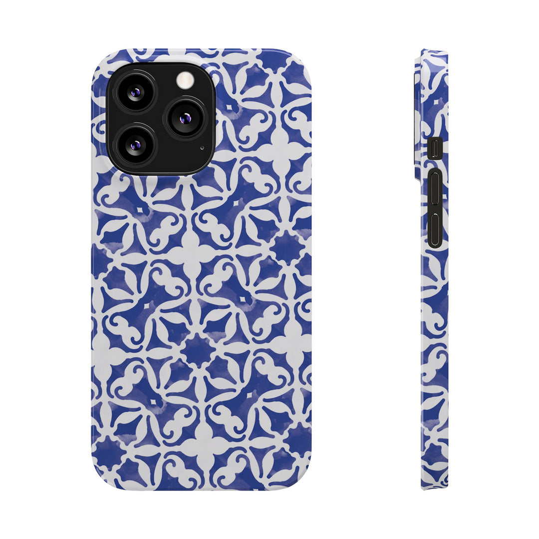 Slim Blue Mosaic Gift for Her Cute Phone Cases for Iphone 16 Case | iPhone 15 Case | iPhone 15 Pro Max Case, Iphone 14, Iphone 14 Pro Max, Iphone 13, 11,10,8,7 - Studio40ParkLane