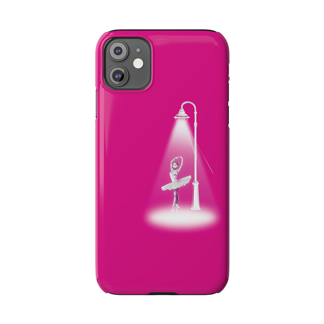 Slim Pink Ballet Dancer Spotlight Gift for Her Cute Phone Cases for Iphone 16 Pro Max | iPhone 15 Case | iPhone 15 Pro Max Case, Iphone 14, 13, 12, 11, 10, 8, 7 - Studio40ParkLane