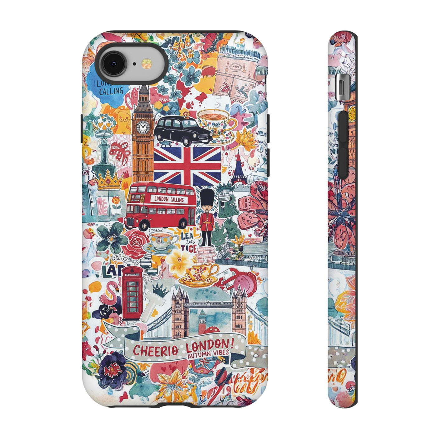 London England Coquette Collage Tough Premium Phone Case - For iPhone 17 Pro Max iPhone 16 Pro iPhone 15 Iphone 14 Plus 13 Pro 12 11 10 XR - Studio40ParkLane
