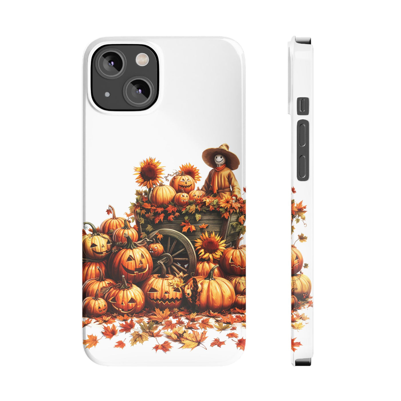 Fall Leaves Scarecrow Slim Cute Phone Cases for Iphone  | iPhone 15 Case | iPhone 15 Pro Max Case, Iphone 14, Iphone 14 Pro Max, Iphone 13