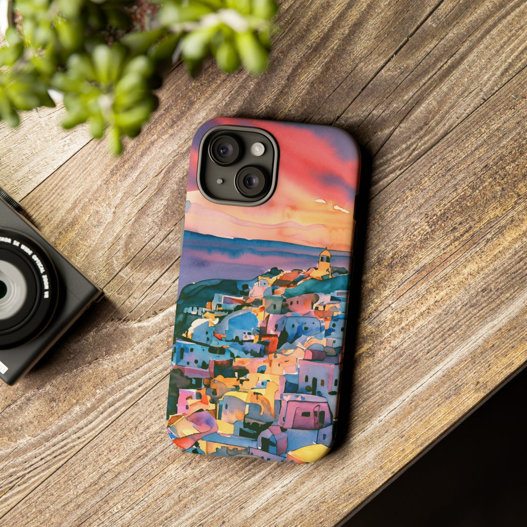 Impact Resistant, Greek Sunset, Cute Phone Cases for Samsung S24, S23, S22, S21, IPhone 15 pro Iphone 14 pro Iphone 13 IPhone 12 Iphone 11 - Studio40ParkLane