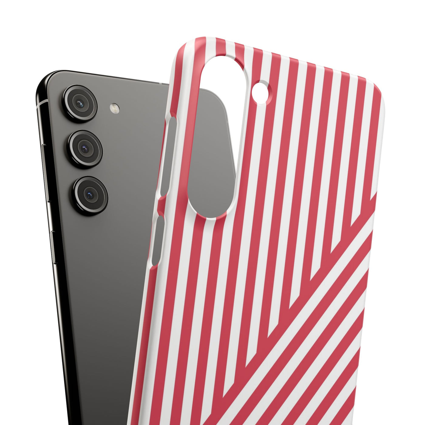Aesthetic Winterberry Red Stripes Cute Phone Case Sleek Snap - For iPhone 17 Pro Max iPhone 16 Pro iPhone 15 Iphone 14 Plus 13 Pro 12 11 10 Gift - Studio40ParkLane