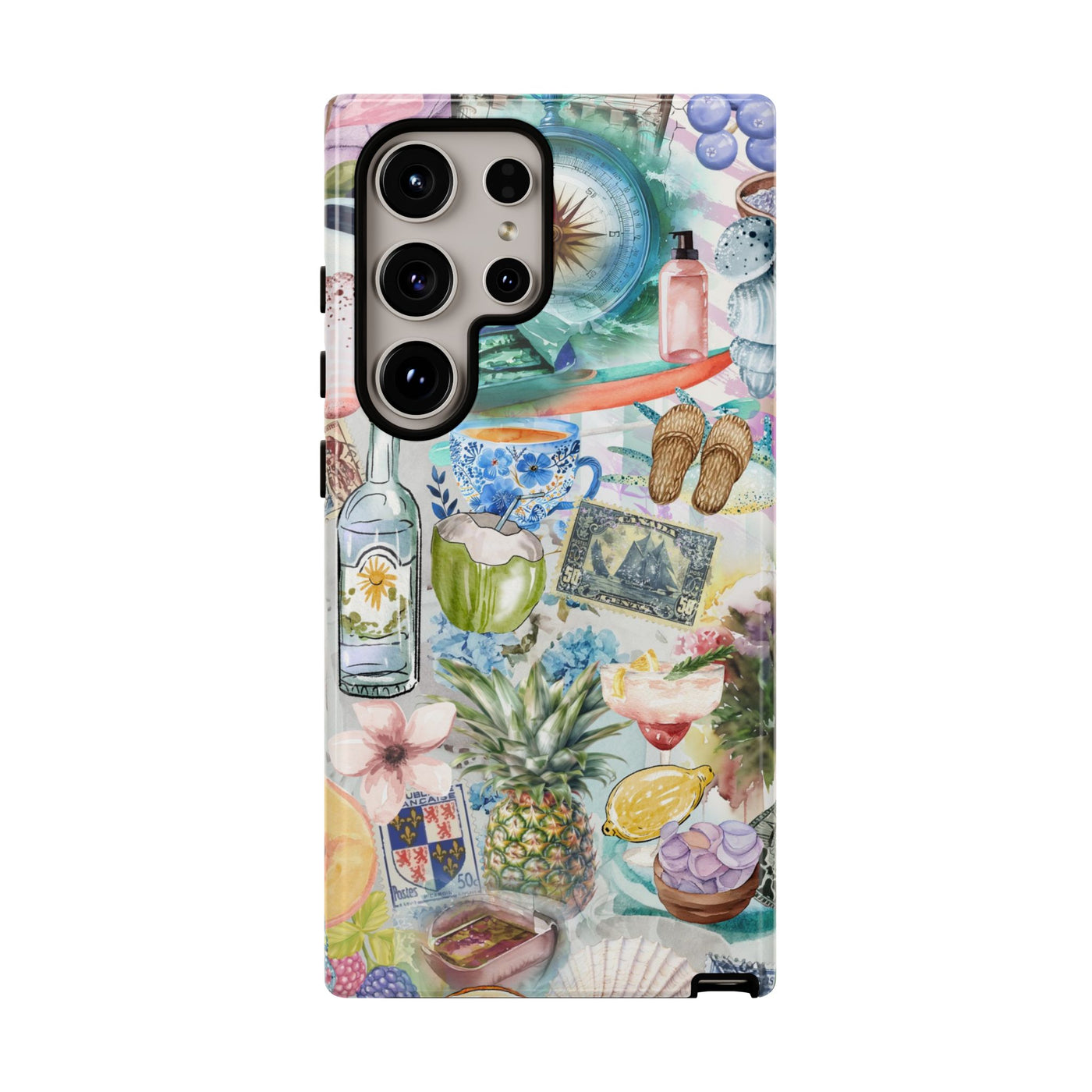 Impact Resistant, Travel Coquette Collage, Cute Phone Cases for Samsung S24, S23, S22, S21, IPhone 15 pro Iphone 14 pro Iphone 13 IPhone 12 Iphone 11