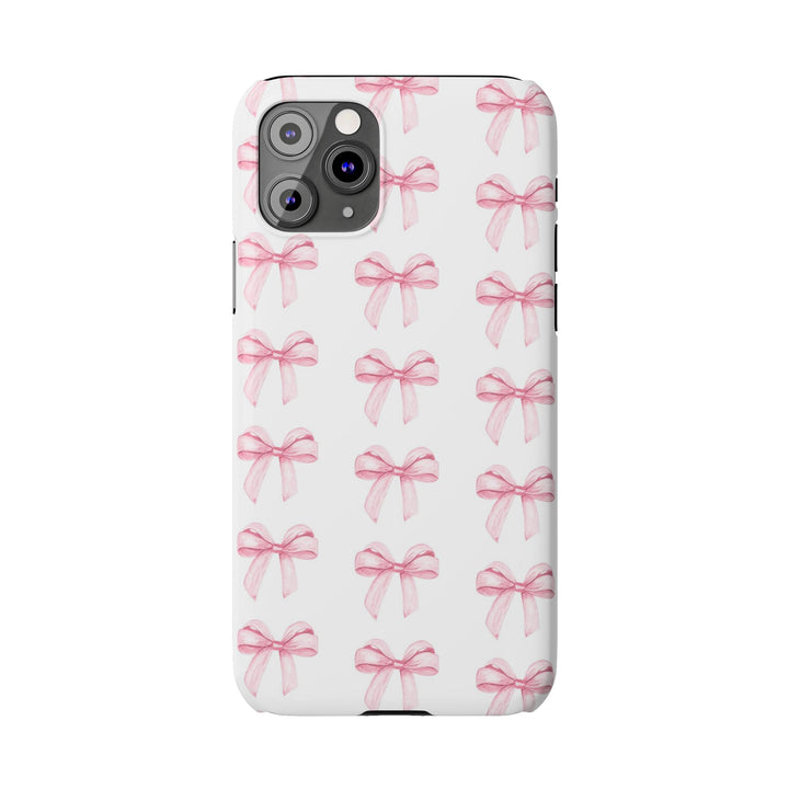 Slim Pink Bows Cute Phone Cases for Iphone 16 Pro Max | iPhone 15 Case | iPhone 15 Pro Max Case, Iphone 14, Iphone 14 Pro Max, Iphone 13 12 11 8 7 - Studio40ParkLane
