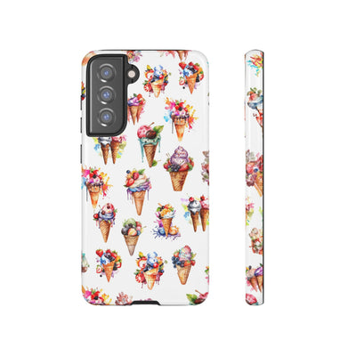 Impact Resistant, Summer Icecream, Cute Phone Cases for Samsung S24, S23, S22, S21, IPhone 15 pro, Iphone 14 pro, Iphone 13 IPhone 12, Iphone 11