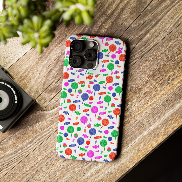 Slim Cute Phone Cases for Iphone - | iPhone 15 Case | iPhone 15 Pro Max Case, Iphone 14 Case, Iphone 14 Pro Max, Iphone 13, Summer Lollipops Red - Studio40ParkLane
