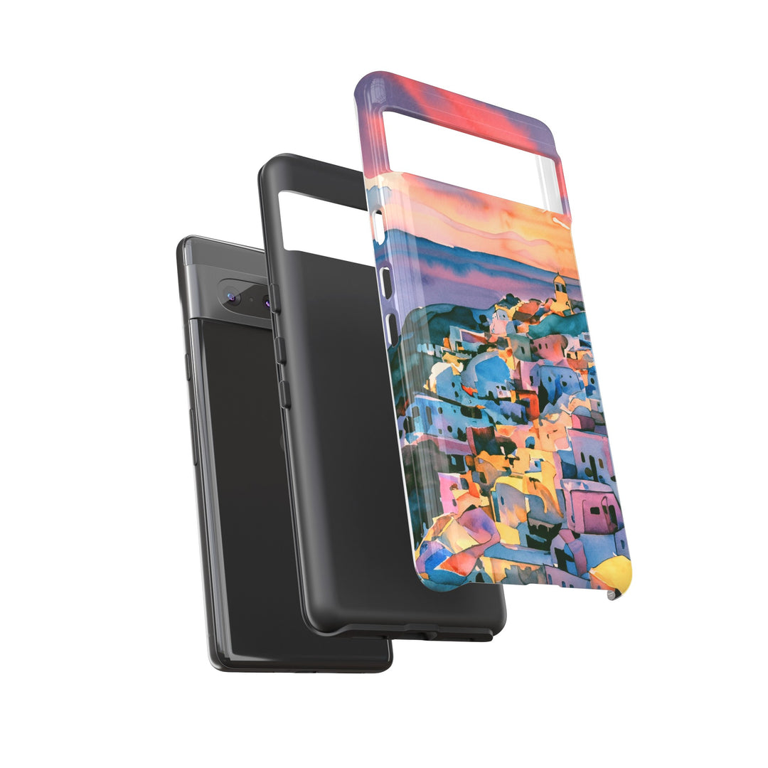 Impact Resistant, Greek Sunset, Cute Phone Cases for Samsung S24, S23, S22, S21, IPhone 15 pro Iphone 14 pro Iphone 13 IPhone 12 Iphone 11 - Studio40ParkLane
