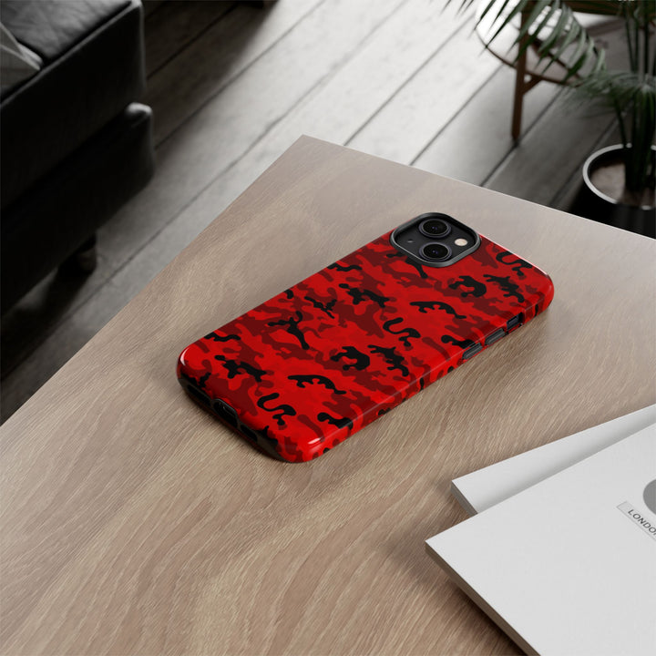 Impact Resistant, Red Camo Camouflage, Cute Phone Cases for Samsung S24, S23, S22, S21, IPhone 15 pro Iphone 14 pro Iphone 13 IPhone 12 Iphone 11 - Studio40ParkLane