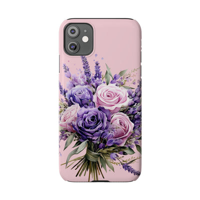 Slim Lavender Bouquet Flowers Cute Phone Cases for Iphone 16 Pro Max | iPhone 15 Case | iPhone 15 Pro Max Case, Iphone 14, Iphone 14 Pro Max, Iphone 13 12 11 8 7