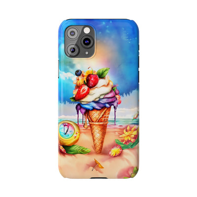 Summer Ice Cream Cone Slim Cute Phone Cases for Iphone  | iPhone 15 Case | iPhone 15 Pro Max Case, Iphone 14, Iphone 14 Pro Max, Iphone 13