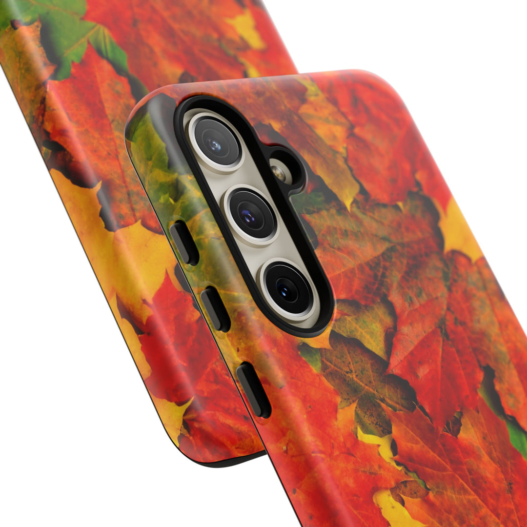 Fall Leaves Impact Resistant, Cute Phone Cases for Samsung S24, S23, S22, S21, IPhone 15 pro Iphone 14 pro Iphone 13 IPhone 12 Iphone 11 - Studio40ParkLane