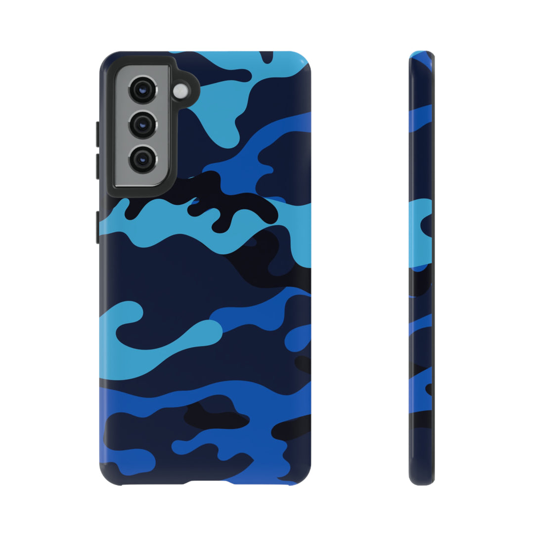 Cute Samsung Phone Case | Aesthetic Samsung Phone Case | Galaxy S23, S22, S21, S20 | Blue Camouflage, Protective Phone Case - Studio40ParkLane