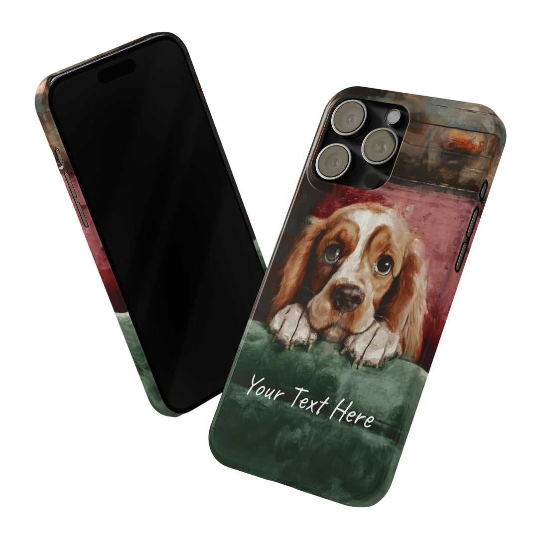 Slim Personalized Cute iPhone Cases - | iPhone 15 Case | iPhone 15 Pro Max Case, Iphone 14 Case, Iphone 14 Pro Max, Iphone 13, Cocker Spaniel Dog - Studio40ParkLane