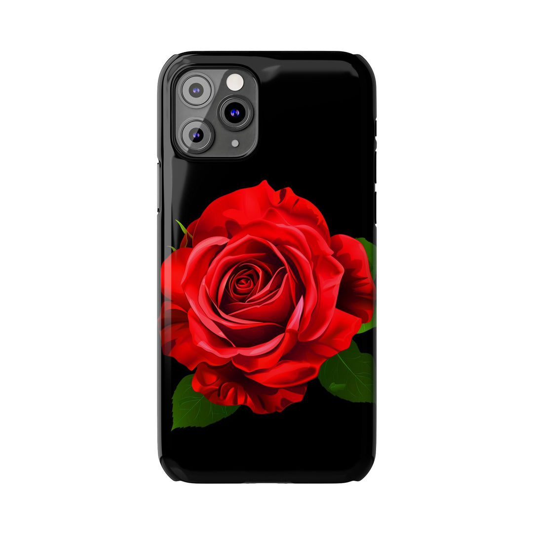 Slim Red Rose Flowers Gift for Her Cute Phone Cases for Iphone 16 Pro Max | iPhone 15 Case | iPhone 15 Pro Max Case, Iphone 14, Iphone 14 Pro Max, Iphone 13 12 11 8 7 - Studio40ParkLane