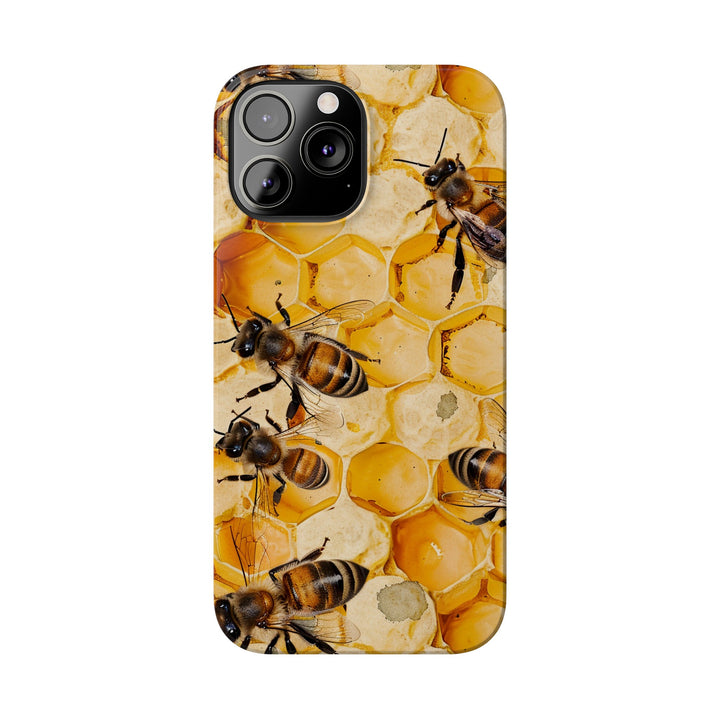 Slim Cute Phone Cases for Iphone - | iPhone 15 Case | iPhone 15 Pro Max Case, Iphone 14 Case, Iphone 14 Pro Max, Iphone 13, Summer Honey Bees - Studio40ParkLane