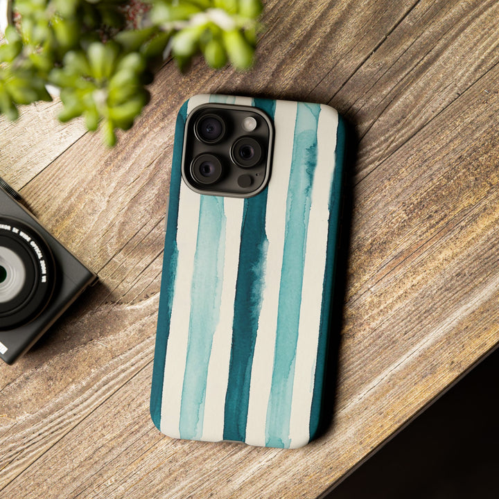 Tough Cute Green Stripes Phone Case, for IPhone 17 Pro Max | Iphone 17 Air, Iphone 16, IPhone 15, 14 13 12, Samsung Galaxy S26, S25, S24, S23