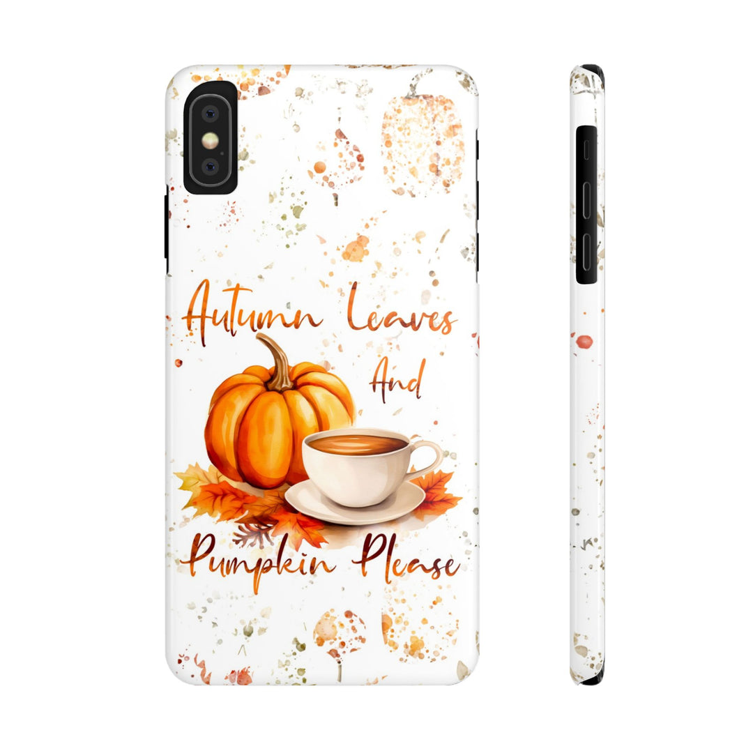 Slim Fall Leaves and Pumpkins Slim Cute Phone Cases for Iphone | iPhone 15 Case | iPhone 15 Pro Max Case, Iphone 14, Iphone 14 Pro Max, Iphone 13 - Studio40ParkLane