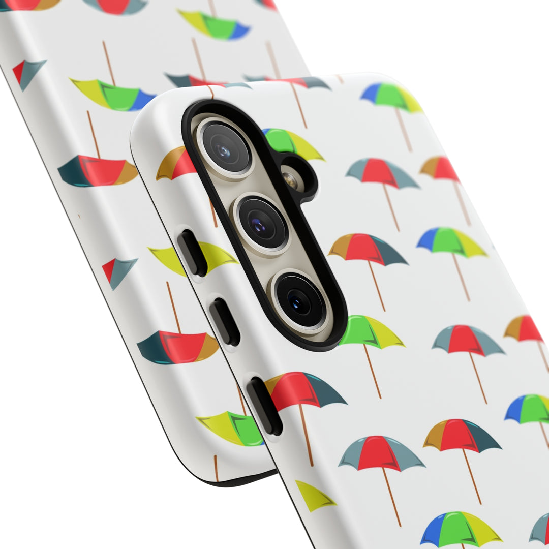 Cute Samsung Phone Case | Aesthetic Samsung Phone Case | Galaxy S23, S22, S21, S20 | Colorful Beach Parasols, Protective Phone Case - Studio40ParkLane