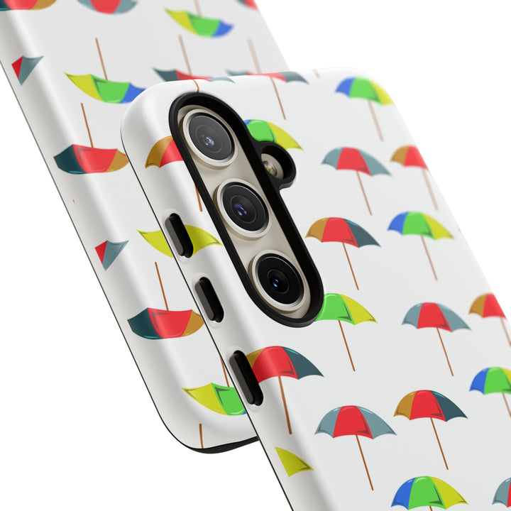 Cute Samsung Phone Case | Aesthetic Samsung Phone Case | Galaxy S23, S22, S21, S20 | Colorful Beach Parasols, Protective Phone Case - Studio40ParkLane