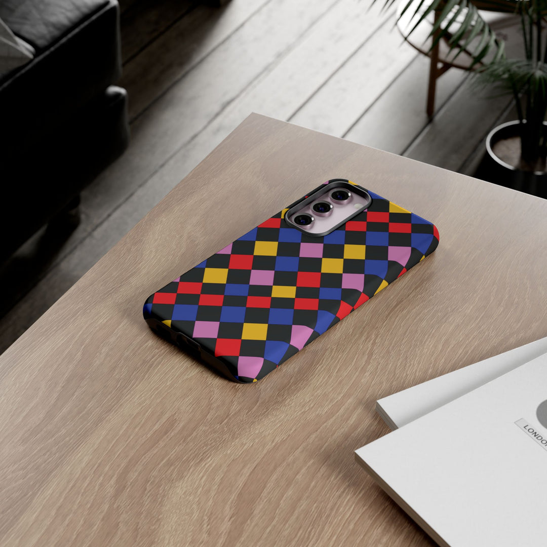 Aesthetic Tough Colorful Checkerboard Phone Case Premium - For iPhone 17 Pro Max iPhone 16 Pro iPhone 15 Iphone 14 Plus 13 Pro 12 11 10 XR - Studio40ParkLane