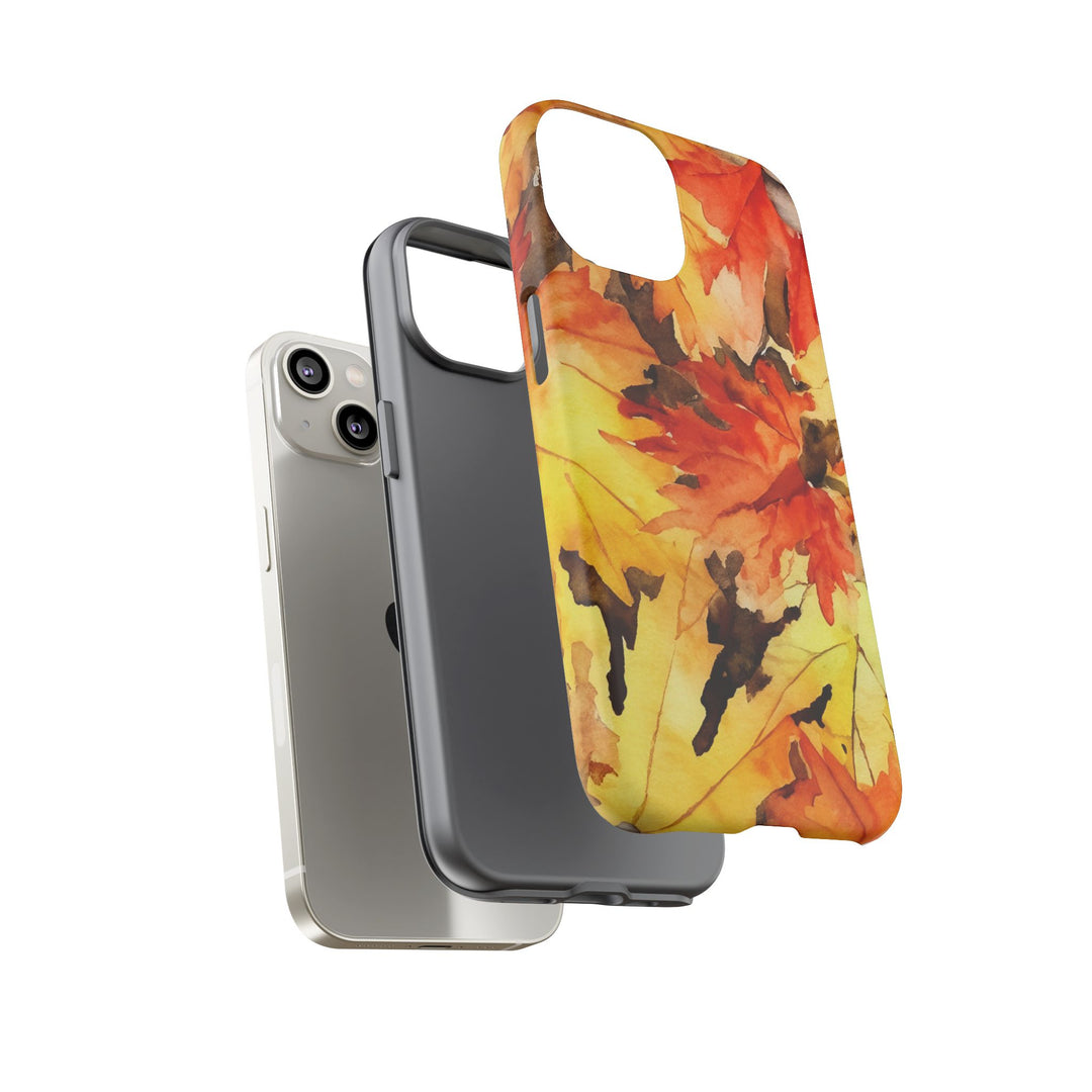 Impact Resistant, Fall Leaves, Cute Phone Cases for Samsung S24, S23, S22, S21, IPhone 15 pro Iphone 14 pro Iphone 13 IPhone 12 Iphone 11 - Studio40ParkLane