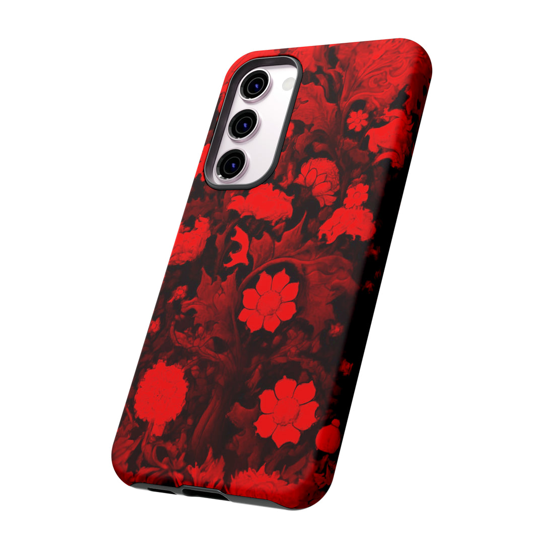 Cute Samsung Phone Case | Aesthetic Samsung Phone Case | Galaxy S23, S22, S21, S20 | Red Flowers, Protective Phone Case - Studio40ParkLane