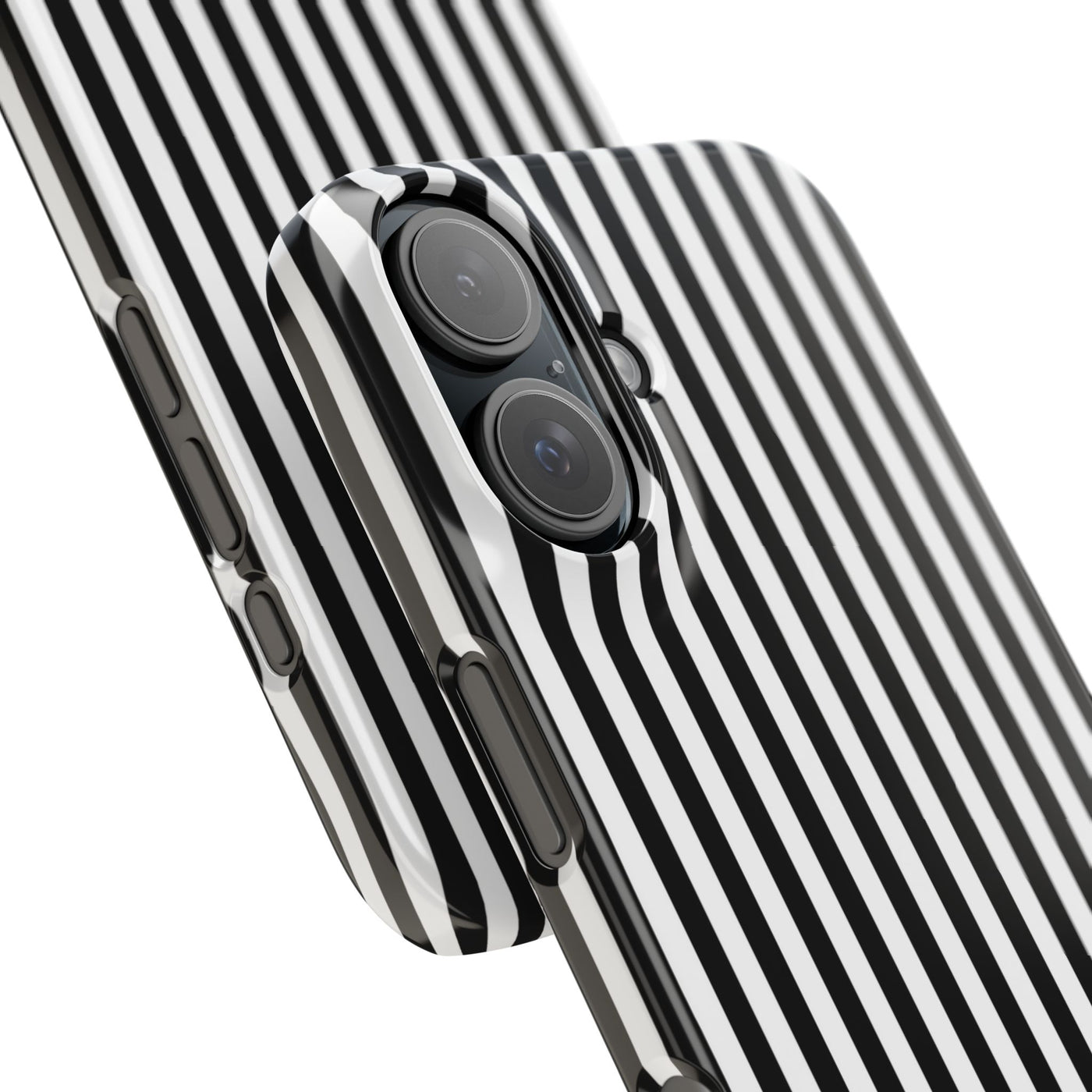 Slim Black White Striped Cute Phone Case for Iphone 16 - | iPhone 15 Pro Max Case | iPhone 14 Case Iphone 13 12 11 10 9 8 7 Gift for Her - Studio40ParkLane