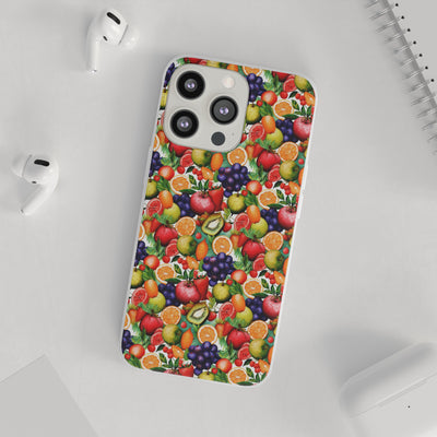 Cute Flexi Phone Cases, Summer Fruit Mix, Compatible with Samsung Galaxy S23, Samsung S22, Samsung S21, Samsung S20, Galaxy S20 Ultra