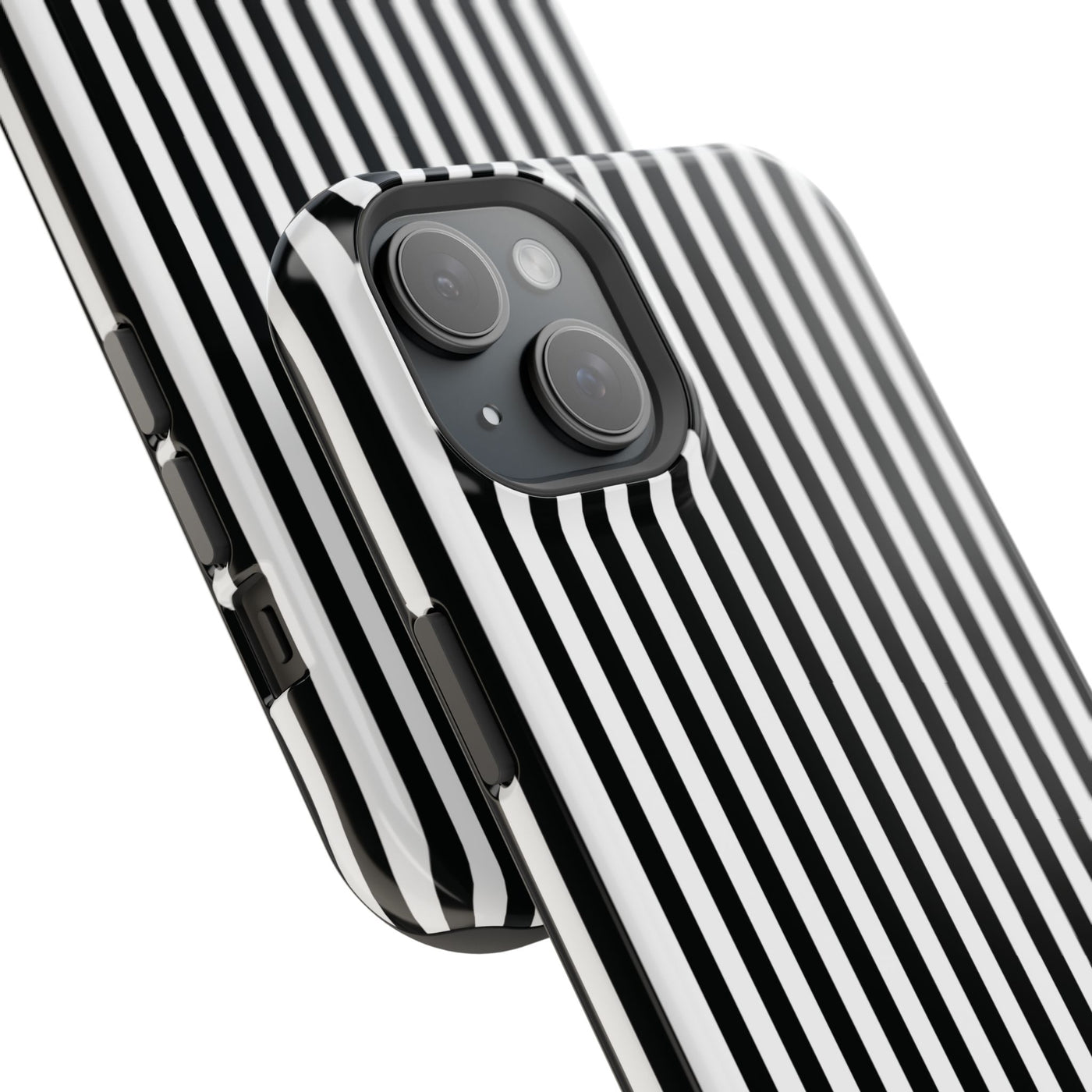 Custom Personalized Black White Striped Magsafe Phone Case for Iphone 17 - | iPhone 16 Pro Max Case | iPhone 15 Case Iphone 14 13 12 11 10 - Studio40ParkLane
