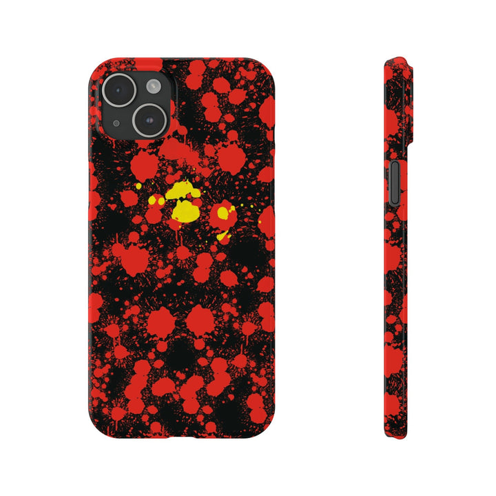 Slim Cute Phone Cases for Iphone - | iPhone 15 Case | iPhone 15 Pro Max Case, Iphone 14 Case, Iphone 14 Pro Max, Iphone 13, Red Yellow Paint Splash - Studio40ParkLane
